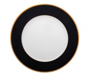 Haviland Les Presentations Plates Underplate -  Mica Black / Gold Trim