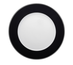 Haviland Les Presentations Plates Underplate -  Mica Black / Platinum Trim