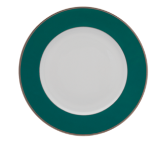 Haviland Les Presentations Plates Underplate - Peacock Blue / Platinum Trim