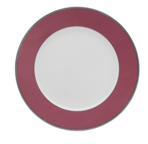 Haviland Les Presentations Plates Underplate - Pink / Platinum Trim