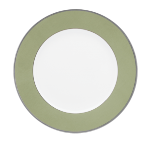 Haviland Les Presentations Plates Underplate - Light Green / Gold Trim