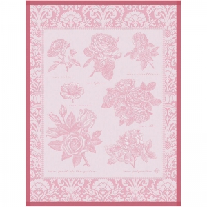 Le Jacquard Francais Jardin Des Roses Pink Tea Towel - Set 4