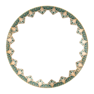 Haviland Reves Du Nil Dinner Plate Small Frieze / Gold