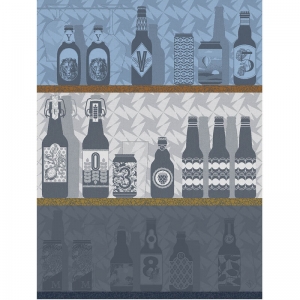 Le Jacquard Francais Neo Brasseurs Grey Tea Towel - Set 4