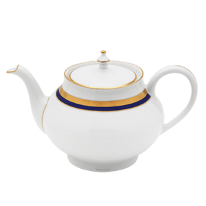 Haviland Symphonie Gold & Bleu Round Teapot