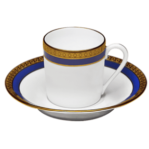 Haviland Symphonie Gold & Bleu Espresso Cup & Saucer