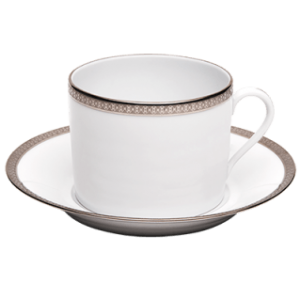 Haviland Symphonie Platine Cappuccino Cup & Saucer