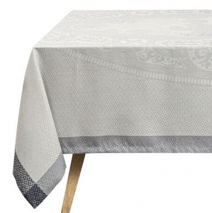 Le Jacquard Francais Evasion Celeste Grey Tablecloth - 69" x 98"