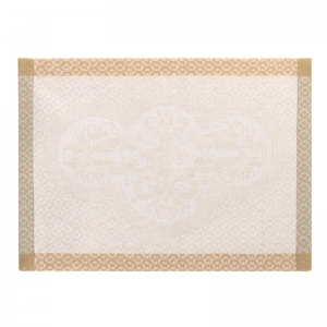 Le Jacquard Francais Evasion Celeste Beige Placemat - 20" x 14"