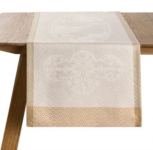 Le Jacquard Francais Evasion Celeste Beige Runner - 20" x 59"