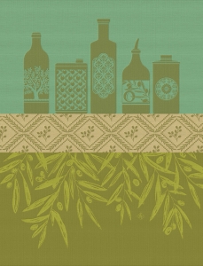 Le Jacquard Francais Huiles Provencales Tea Towel Green - Set 4