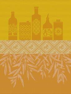 Le Jacquard Francais Huiles Provencales Tea Towel Yellow - Set 4