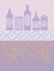 Le Jacquard Francais Huiles Provencales Tea Towel Purple - Set 4
