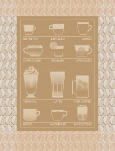 Le Jacquard Francais Barista Tea Towel Beige - Set 4