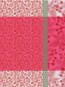 Le Jacquard Francais Cueillette D'ete Tea Towel Red - Set 4
