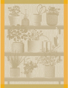 Le Jacquard Francais Herbes Fraiches Tea Towel Beige - Set 4