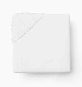 SFERRA Luxor White Twin Fitted Sheet 39X75X17