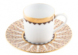 Haviland Cavalier Royal Coffee Cup And Saucer