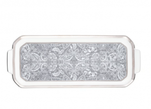 Haviland Romane Oblong Cake Platter / Grey