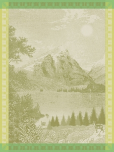 Le Jacquard Francais Altitude Green Tea Towel - Set 4