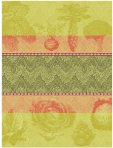 Le Jacquard Francais Jardin Des Choux Green Tea Towel - Set 4