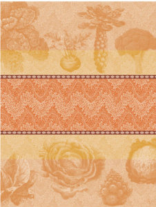 Le Jacquard Francais Jardin Des Choux Orange Tea Towel - Set 4
