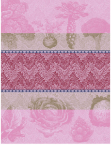 Le Jacquard Francais Jardin Des Choux Pink Tea Towel - Set 4