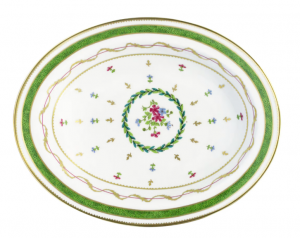 Haviland Vieux Paris Vert Oval Platter - 14"