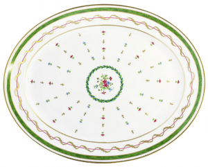 Haviland Vieux Paris Vert Oval Dish -16.5"