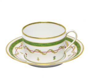 Haviland Vieux Paris Vert Teacup And Saucer