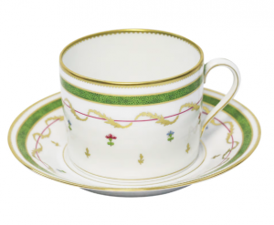 Haviland Vieux Paris Vert Cappuccino Cup And Saucer