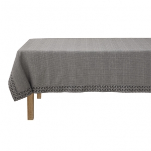 Le Jacquard Francais Empreintes Black Tablecloth - 59 x 102