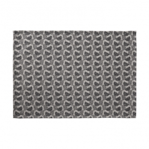 Le Jacquard Francais Empreintes Pois Enduit Black Coated Placemat - Set 4