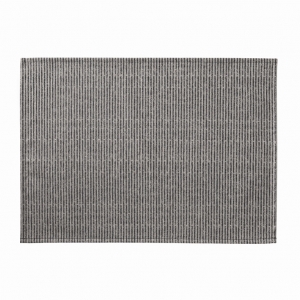 Le Jacquard Francais Empreintes Rayures Enduit Black Coated Placemat - Set 4
