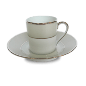 Haviland Clair Lune Uni Espresso Cup & Saucer