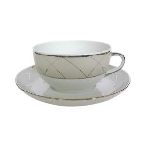 Haviland Clair Lune Arches Cappuccino Cup & Saucer