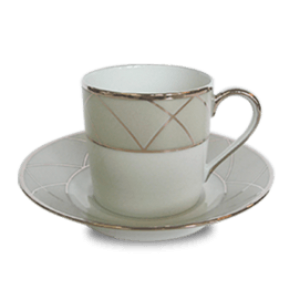 Haviland Clair Lune Arches Coffee Cup & Saucer