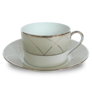 Haviland Clair Lune Arches Tea Cup & Saucer
