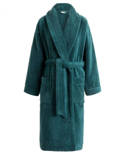 Le Jacquard Francais Caresse Dark Green Robe - Small