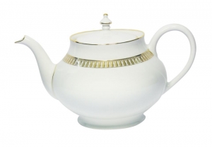 Haviland Plumes Or Round Teapot