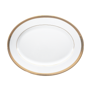 Haviland Plumes Gold Oval Platter - 16.9"