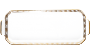 Haviland Plumes Gold Oblong Cake Platter