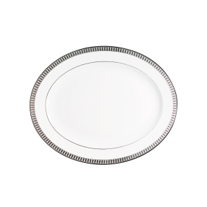 Haviland Plumes Platinum Oval Platter - 14"