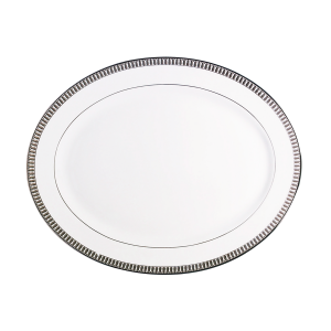 Haviland Plumes Platinum Oval Platter - 16.9"
