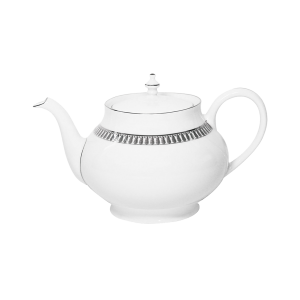Haviland Plumes Platinum Round Teapot