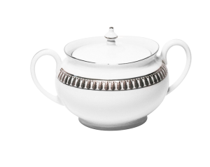 Haviland Plumes Platinum Sugar Box