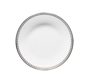 Haviland Plumes Platinum Rimless Soup Plate