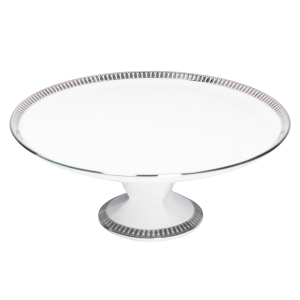 Haviland Plumes Platinum Footed Cake Platter