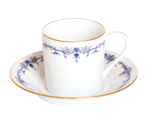 Haviland Marthe Bleu Coffee Cup + Saucer