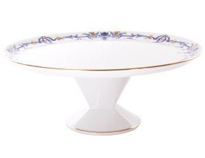 Haviland Marthe Bleu Footed Cake Platter
